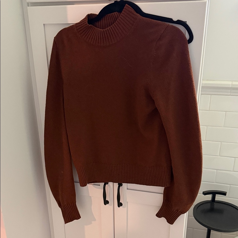 COS Brown Mock Neck Sweater